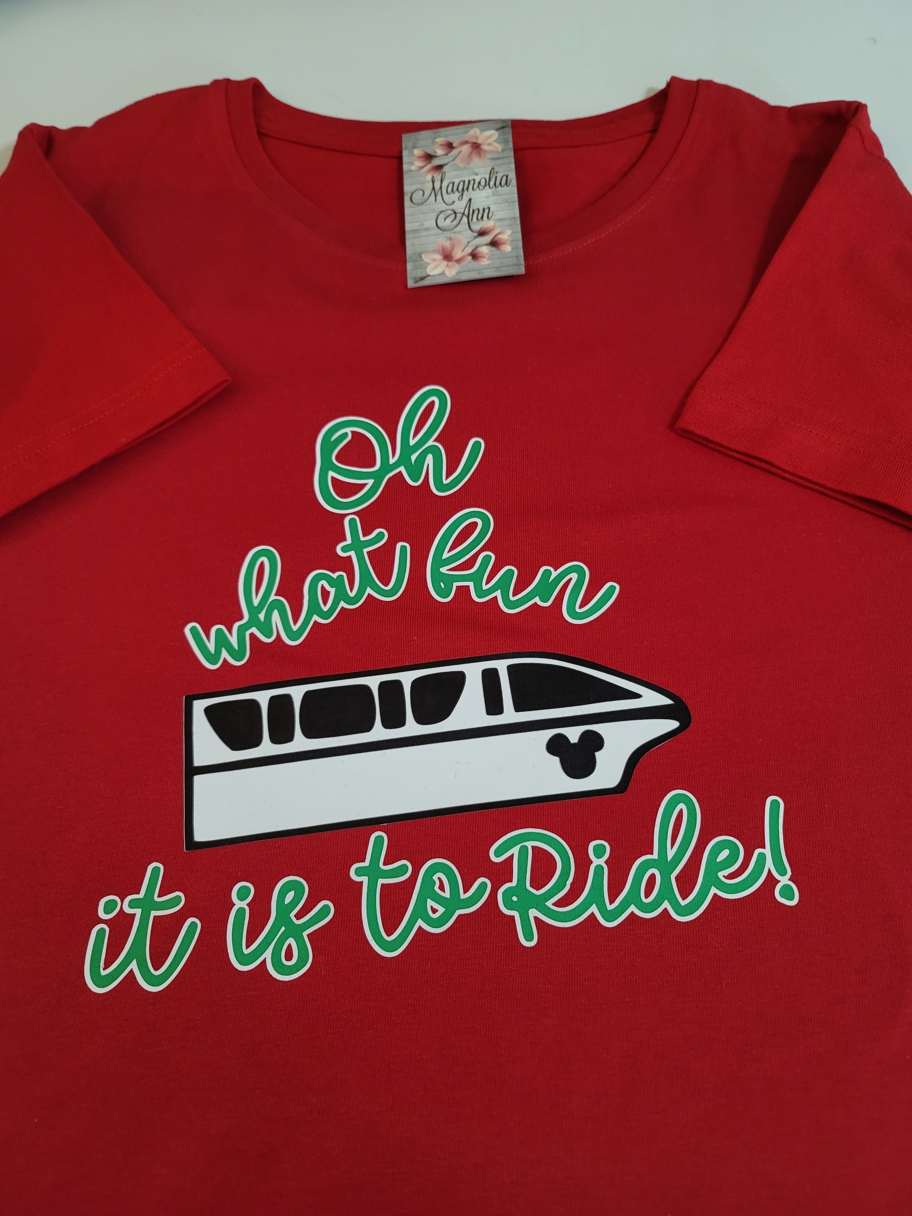 Oh What Fun It Is To Ride Christmas Monorail Shirt