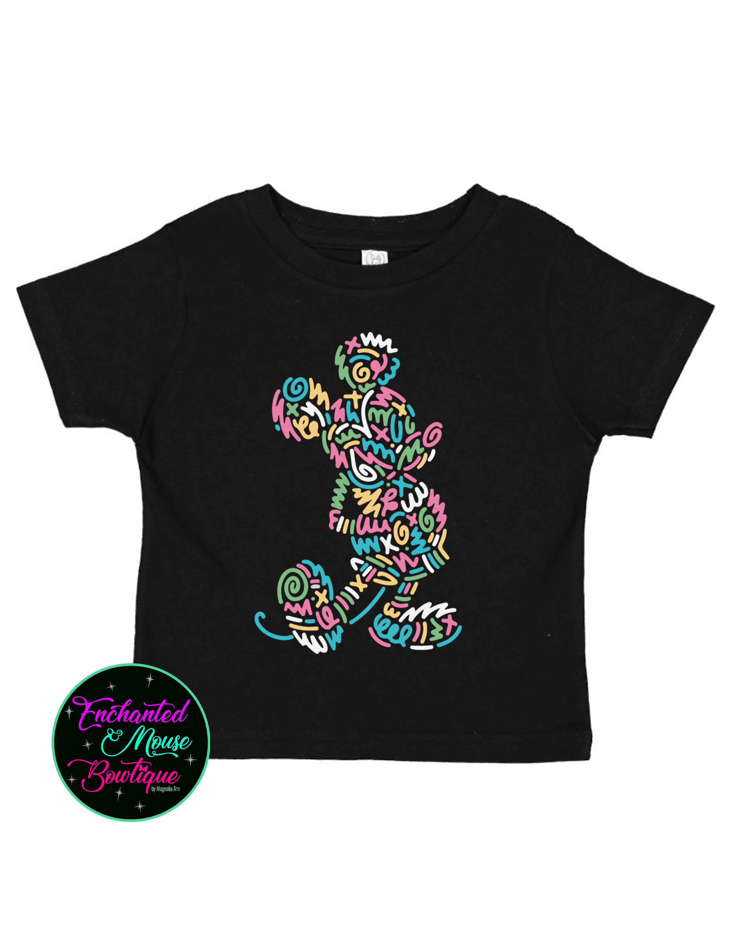 Mickey Colorful Scribble T-Shirt