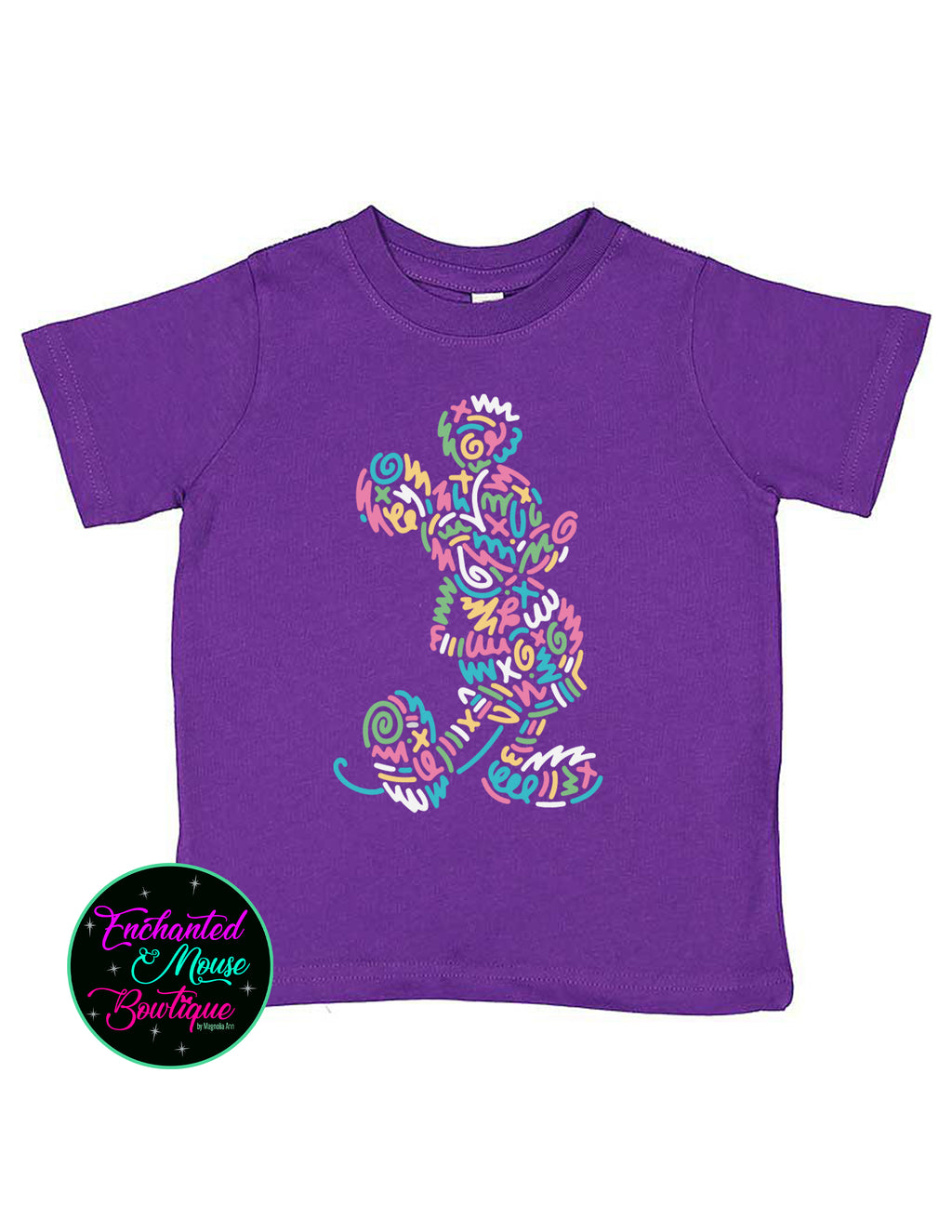 Mickey Colorful Scribble T-Shirt