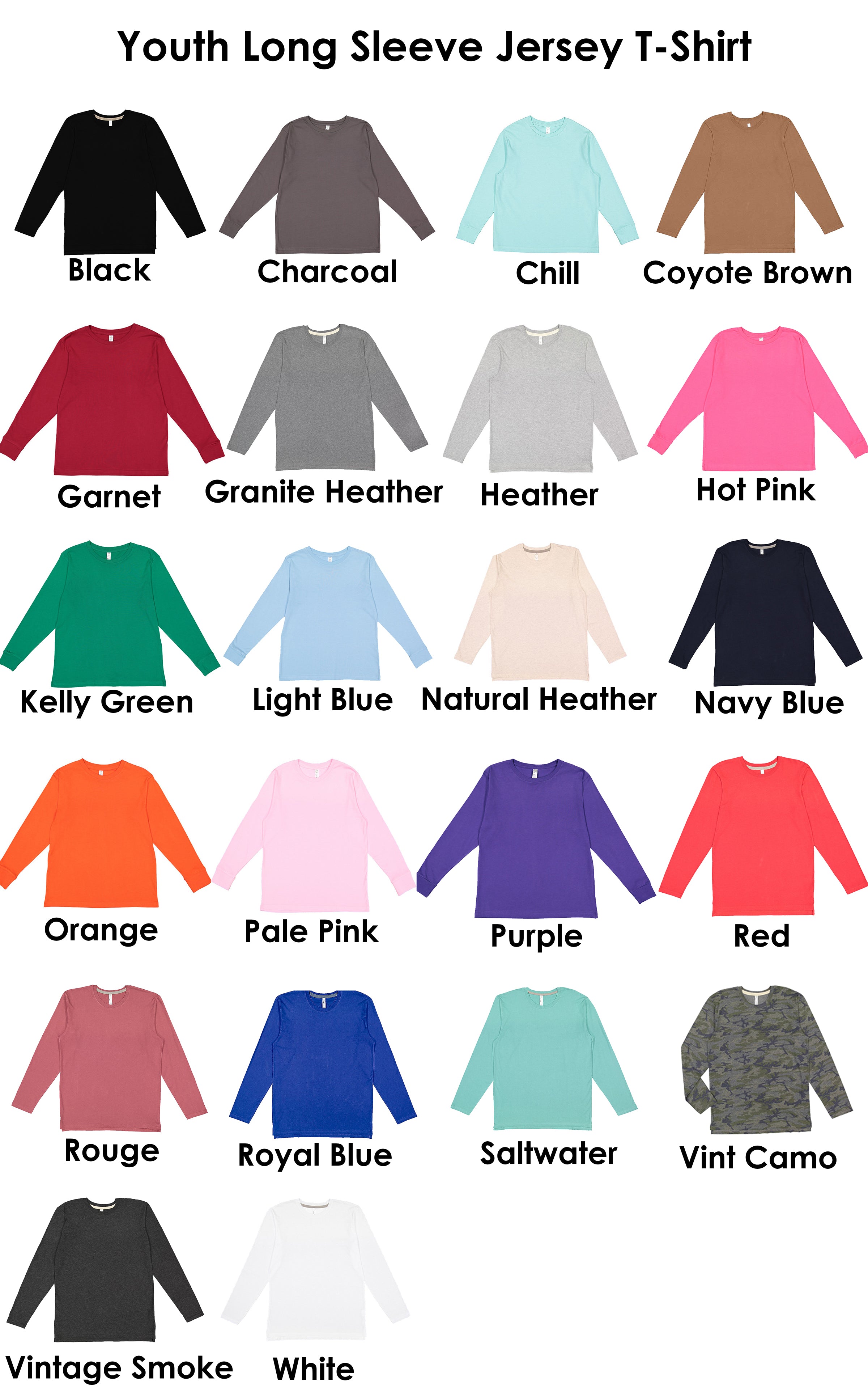 Custom Youth Jersey Long Sleeve T-Shirt