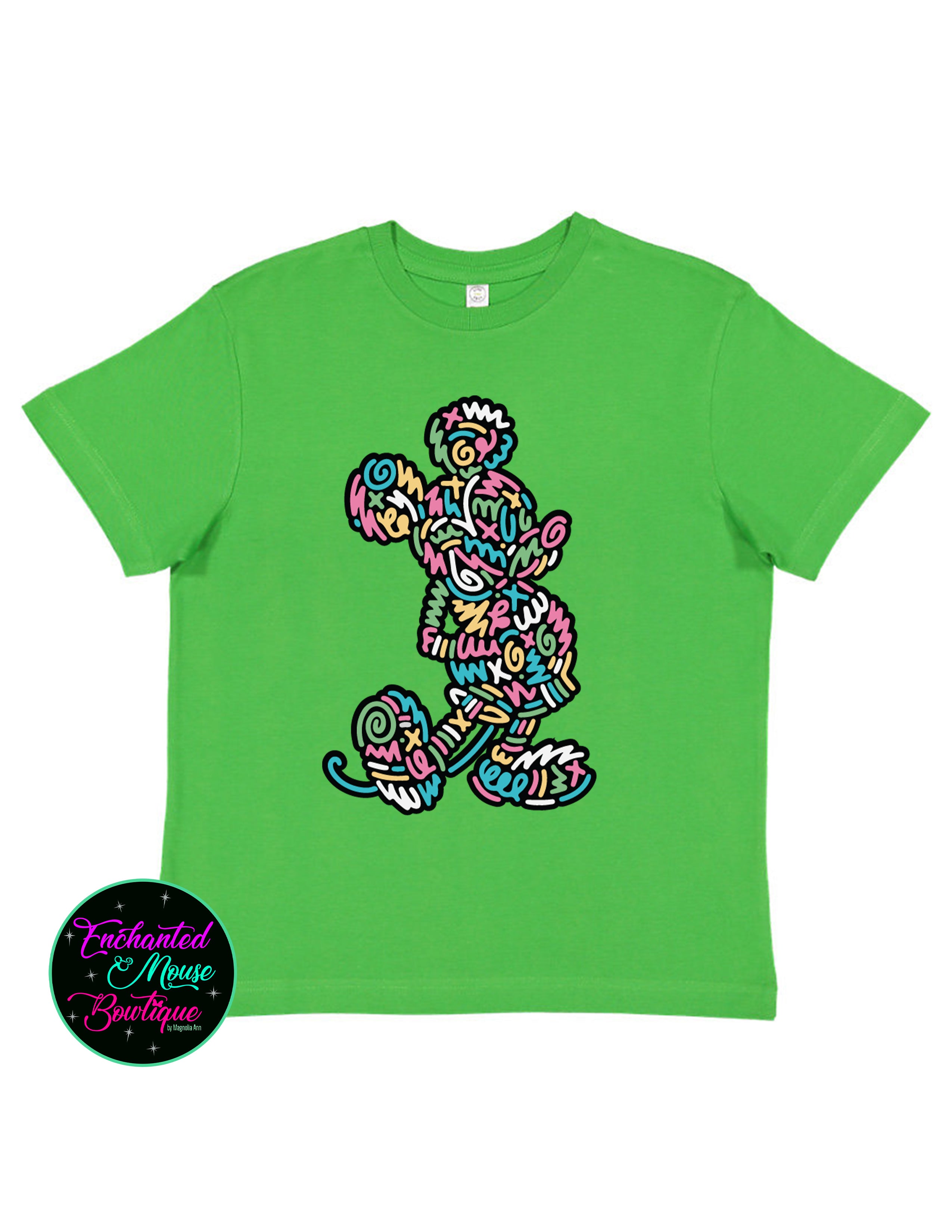 Mickey Colorful Scribble T-Shirt