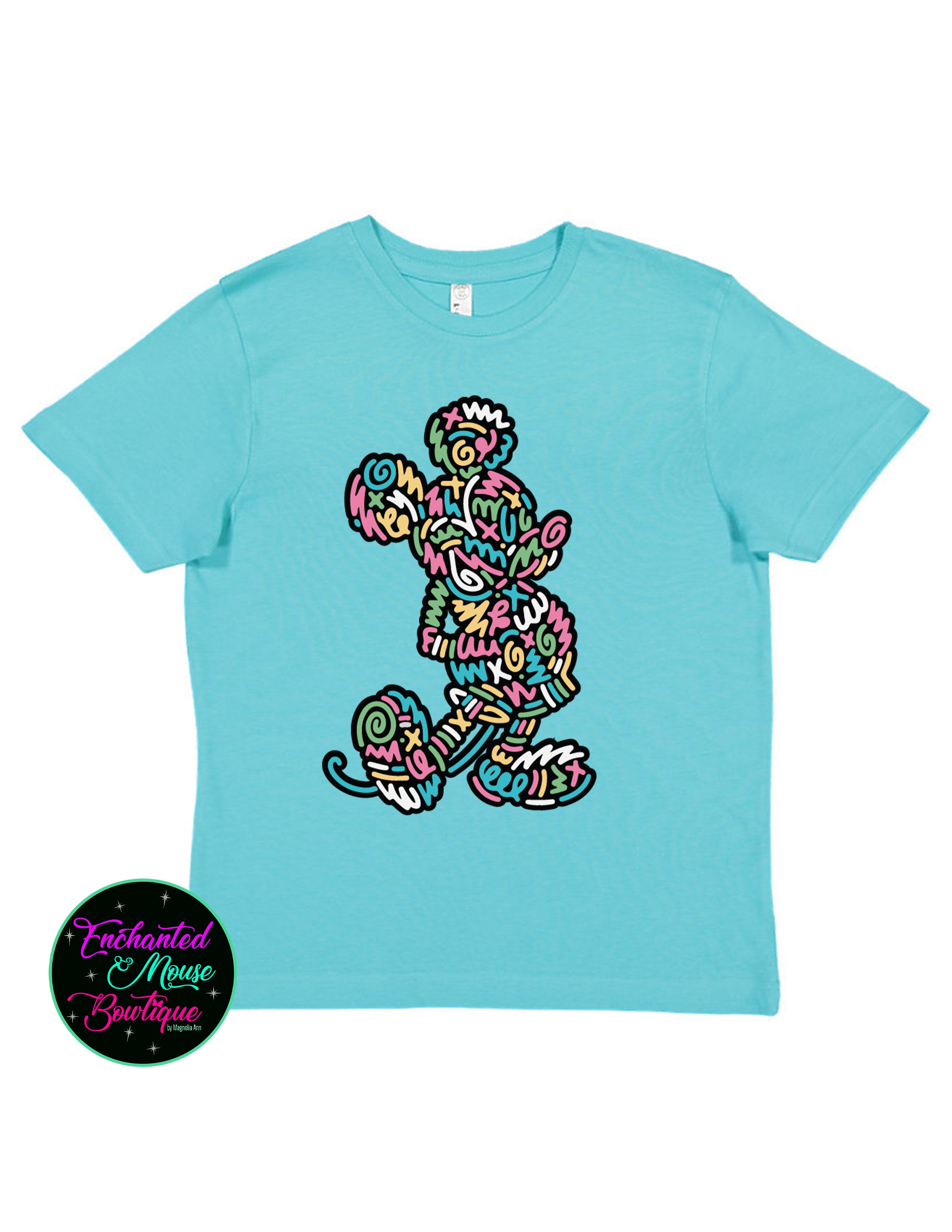 Mickey Colorful Scribble T-Shirt