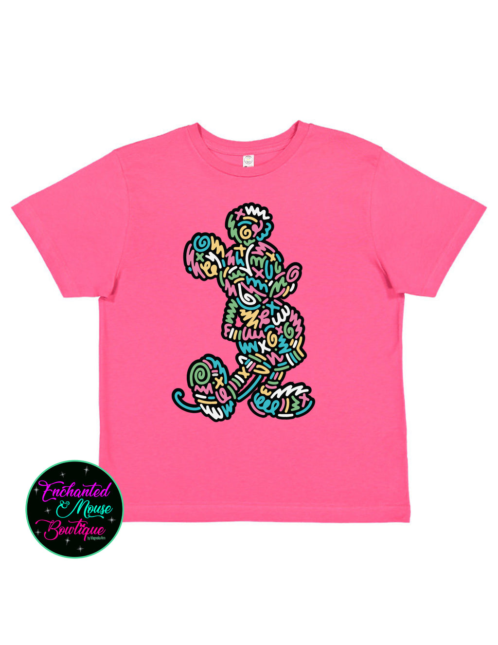 Mickey Colorful Scribble T-Shirt