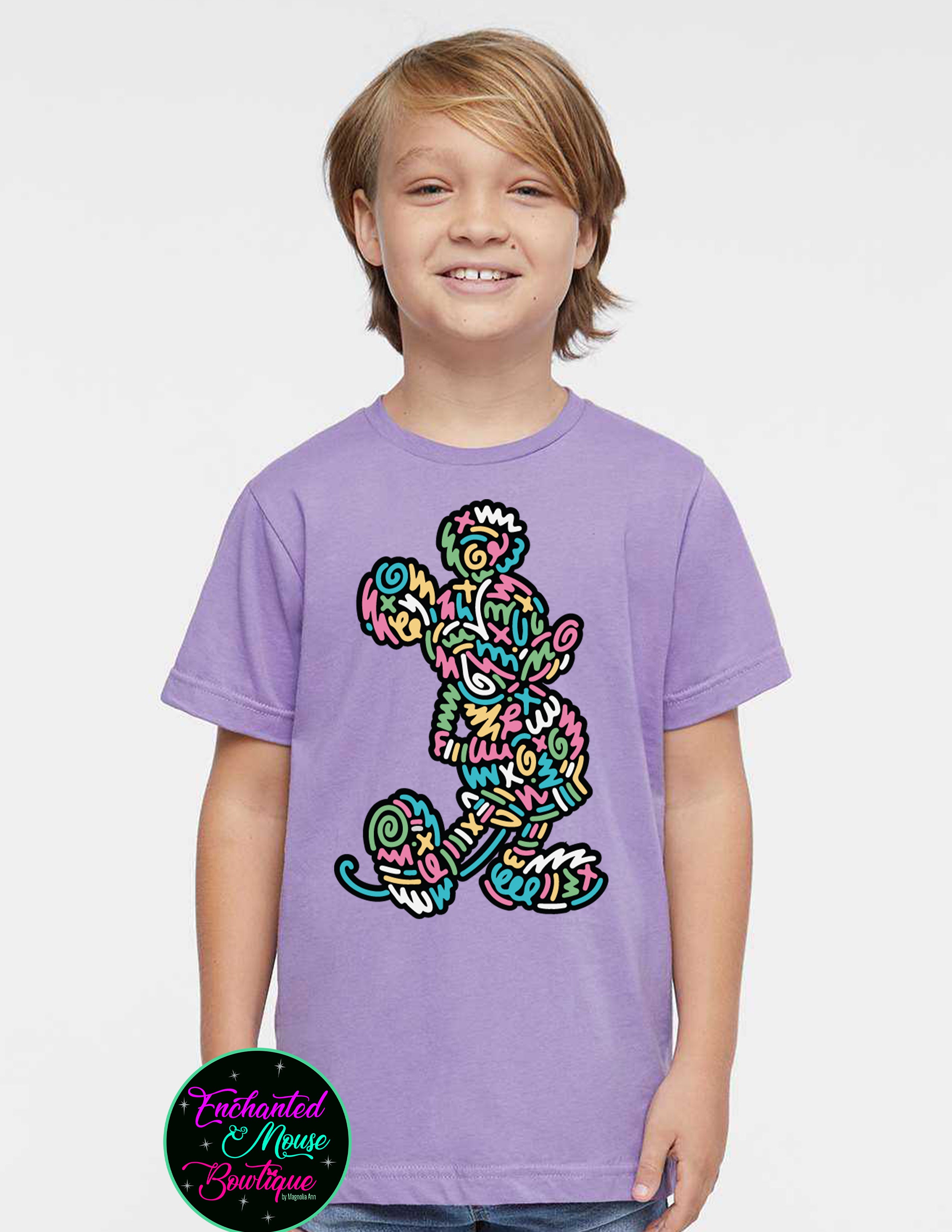 Mickey Colorful Scribble T-Shirt