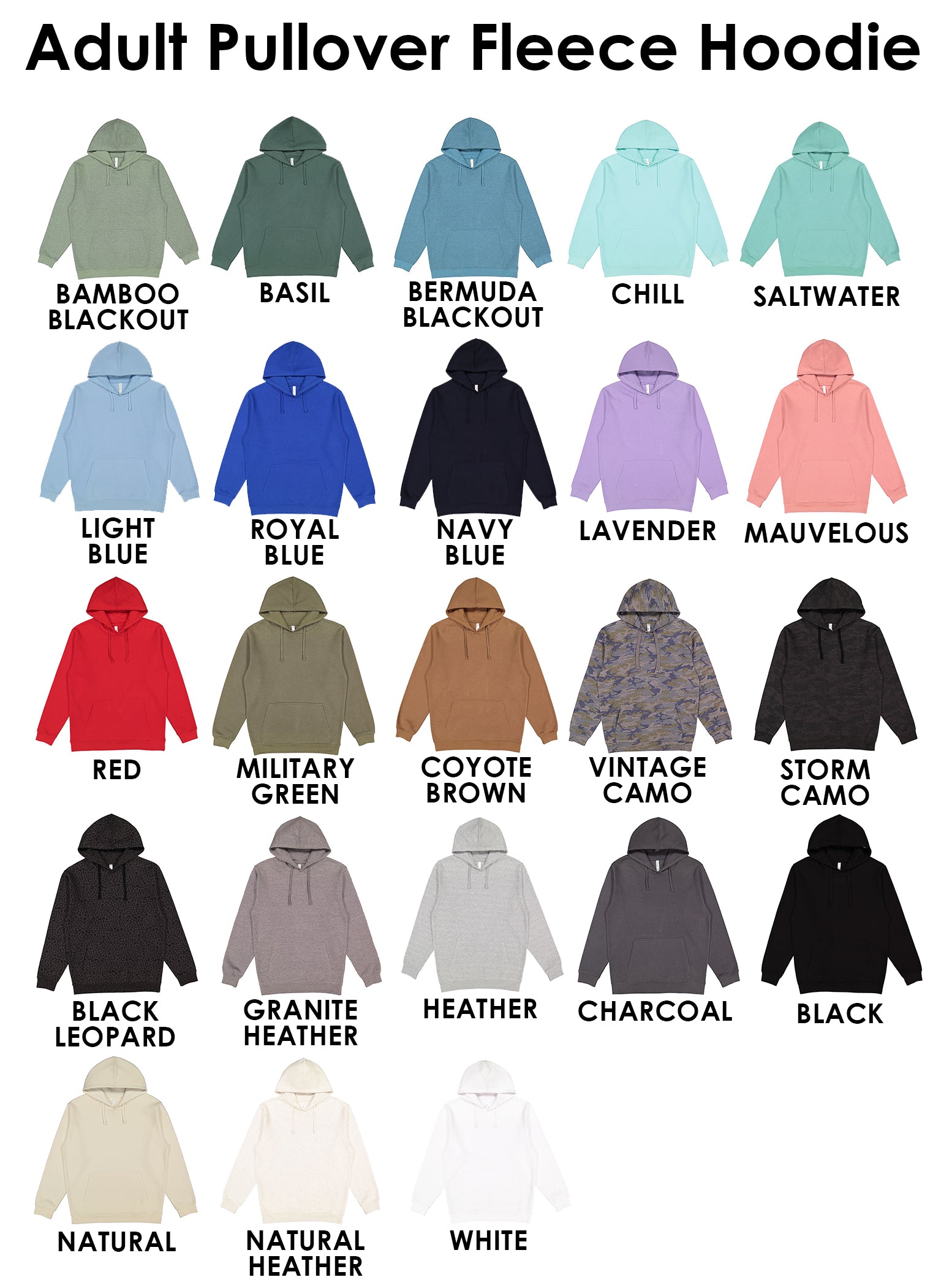 Custom Adult Pullover Fleece Hoodie