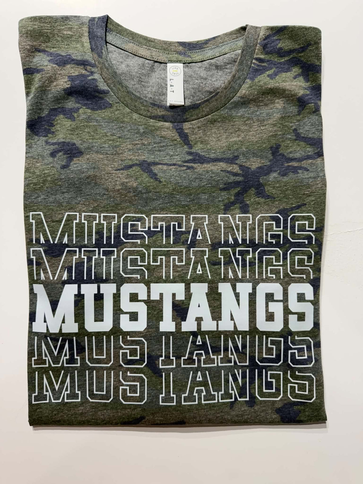 Mustangs Stacked Text Graphic T-Shirt