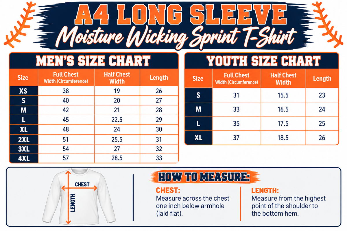 Vipers Unisex Youth & Adult Long Sleeve Moisture Wicking T-Shirt