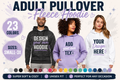 Custom Adult Pullover Fleece Hoodie