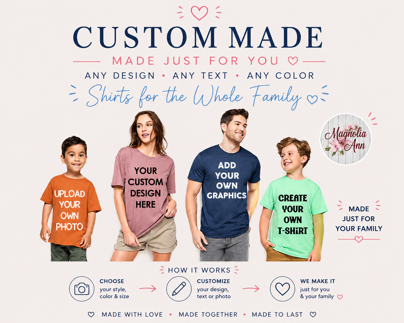 Custom T-Shirt - All Sizes Available-Baby, Kids, Adult