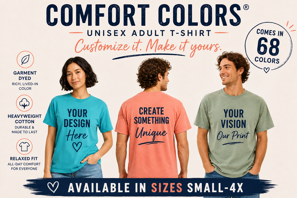 Custom Adult Unisex Comfort Colors T-Shirt