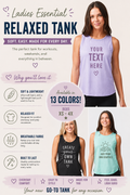 Custom Ladies Essential Relaxed Tank