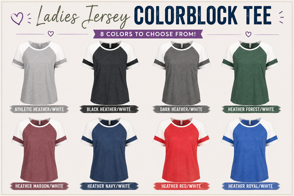 Custom Ladies Jersey Colorblock T-Shirt
