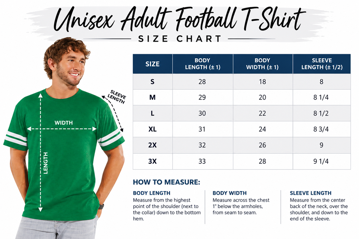 Custom Adult Unisex Football T-Shirt