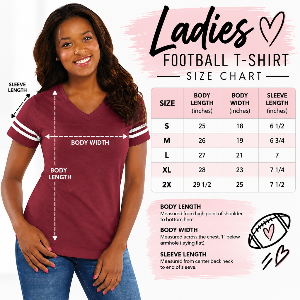 Custom Ladies Football T-Shirt