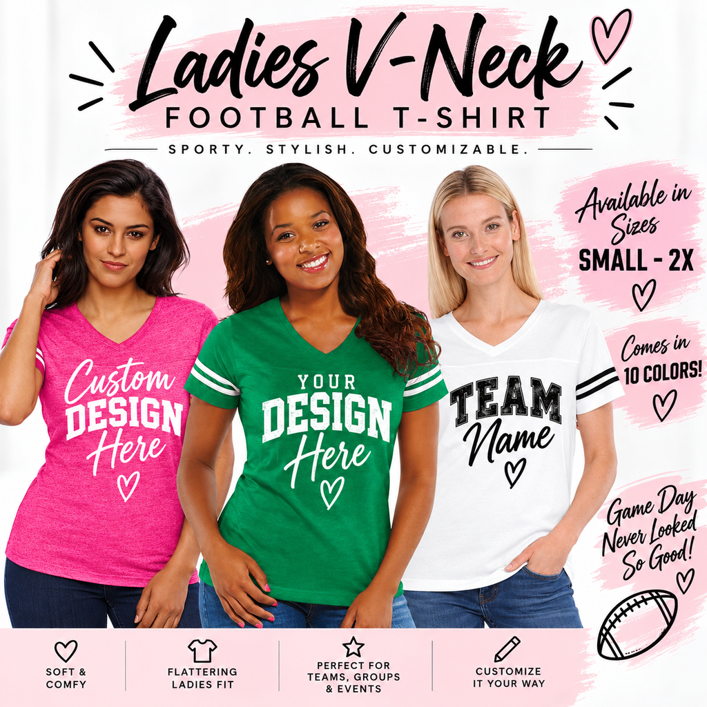 Custom Ladies Football T-Shirt