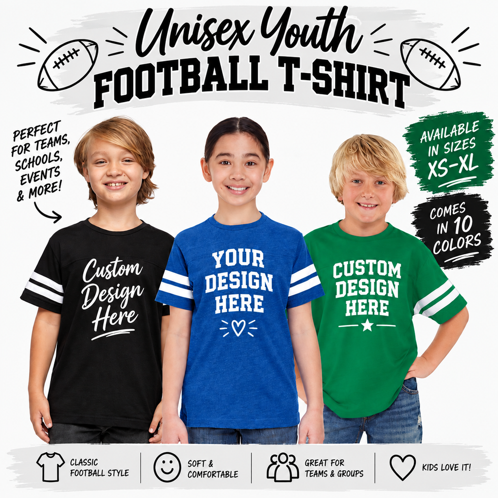 Custom Youth Unisex Football T-Shirt