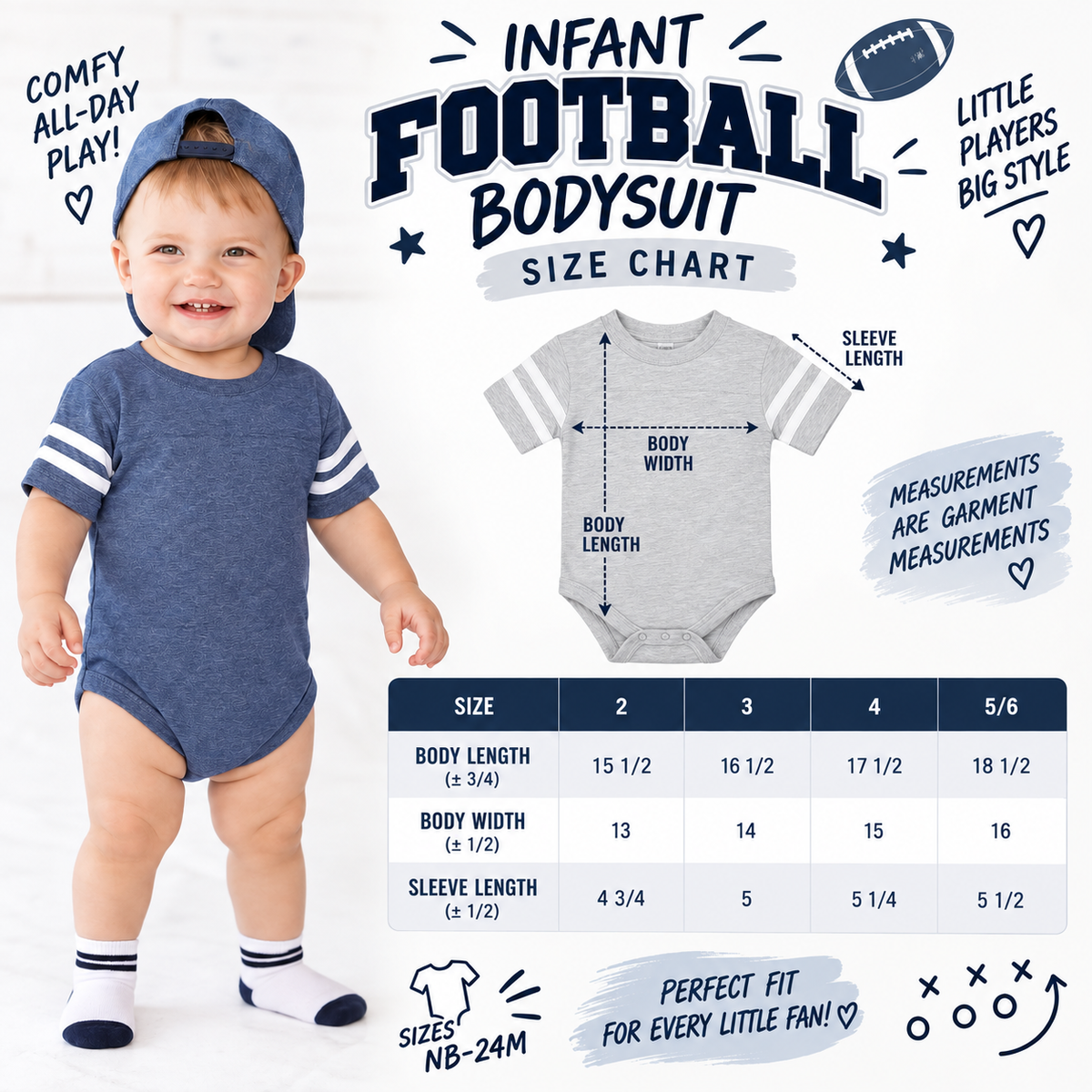 Custom Infant Football Bodysuit