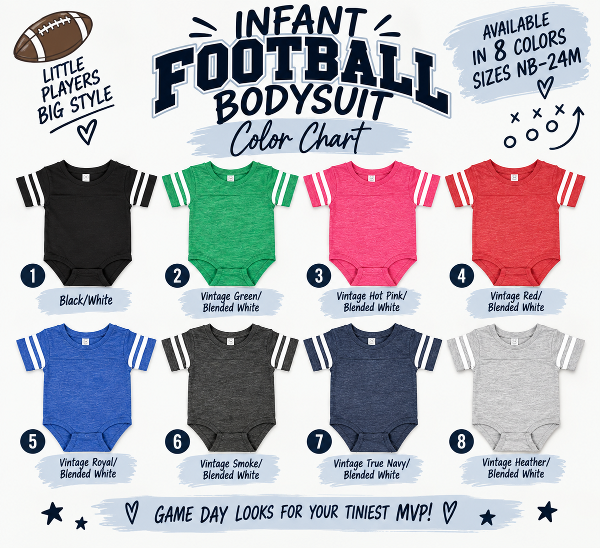 Custom Infant Football Bodysuit