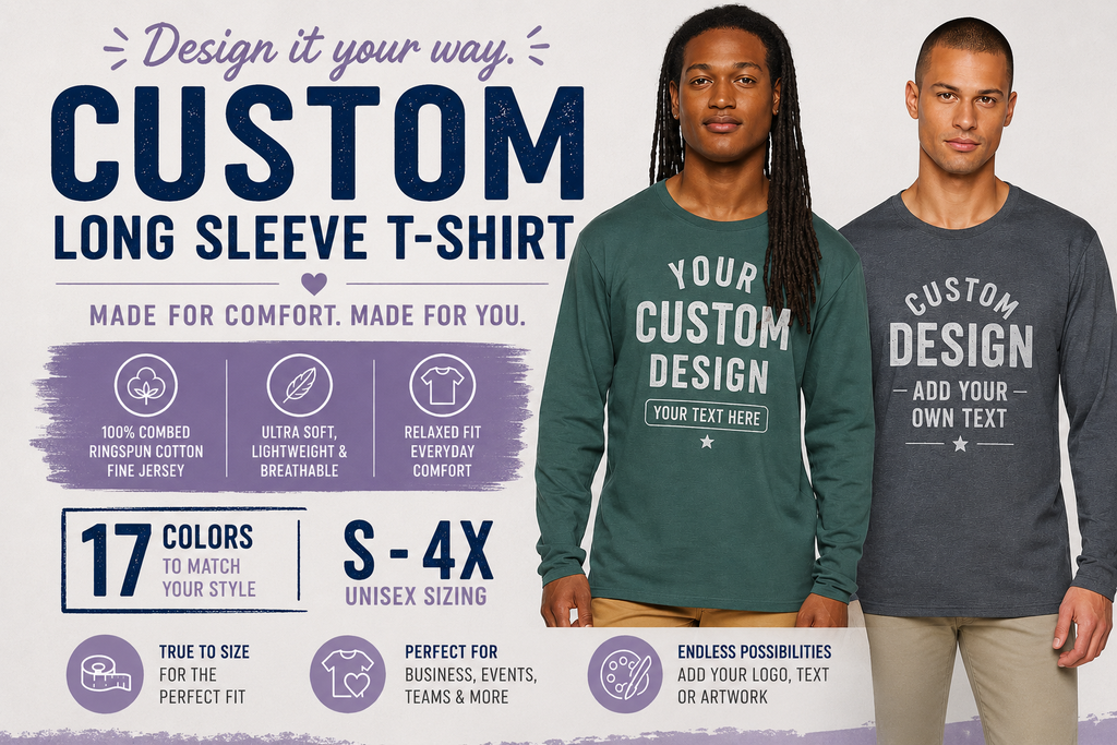 Custom Unisex Adult Jersey Long Sleeve T-Shirt