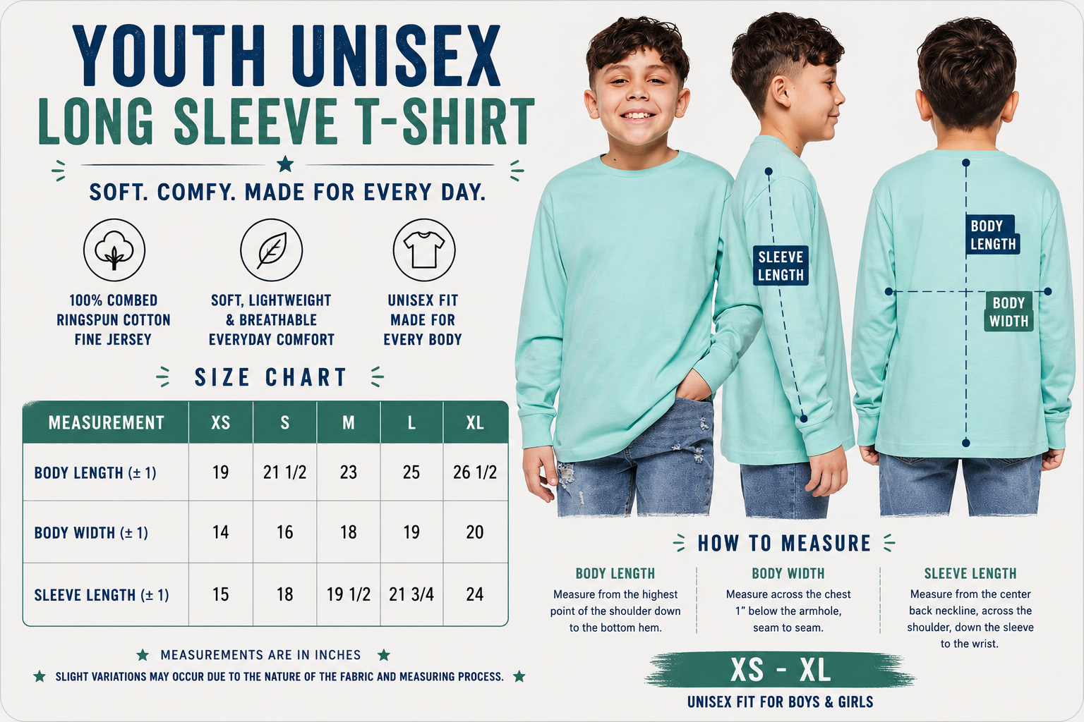 Custom Youth Jersey Long Sleeve T-Shirt