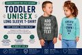 Custom Toddler Jersey Long Sleeve T-Shirt