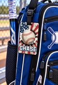 Custom Patriotic Rectangle Baseball Bag Tag