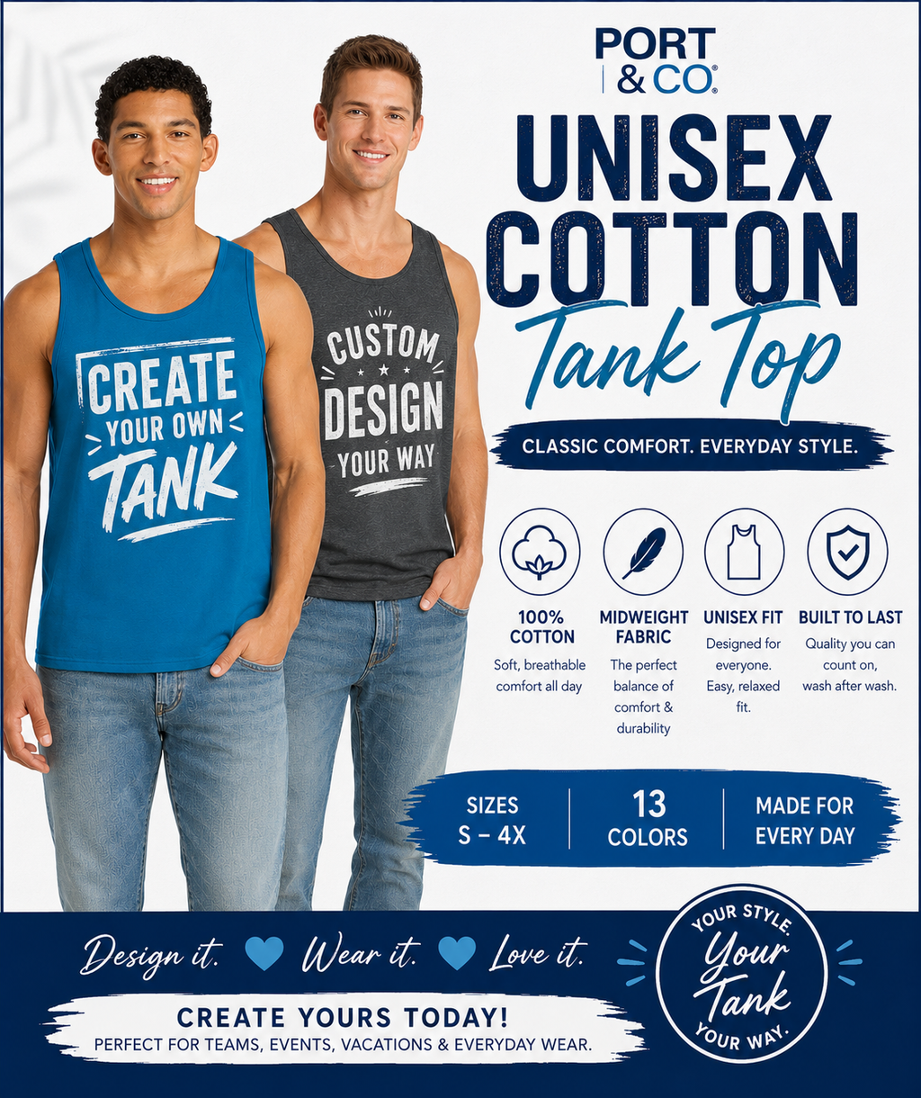 Adult Unisex Cotton Tank Top