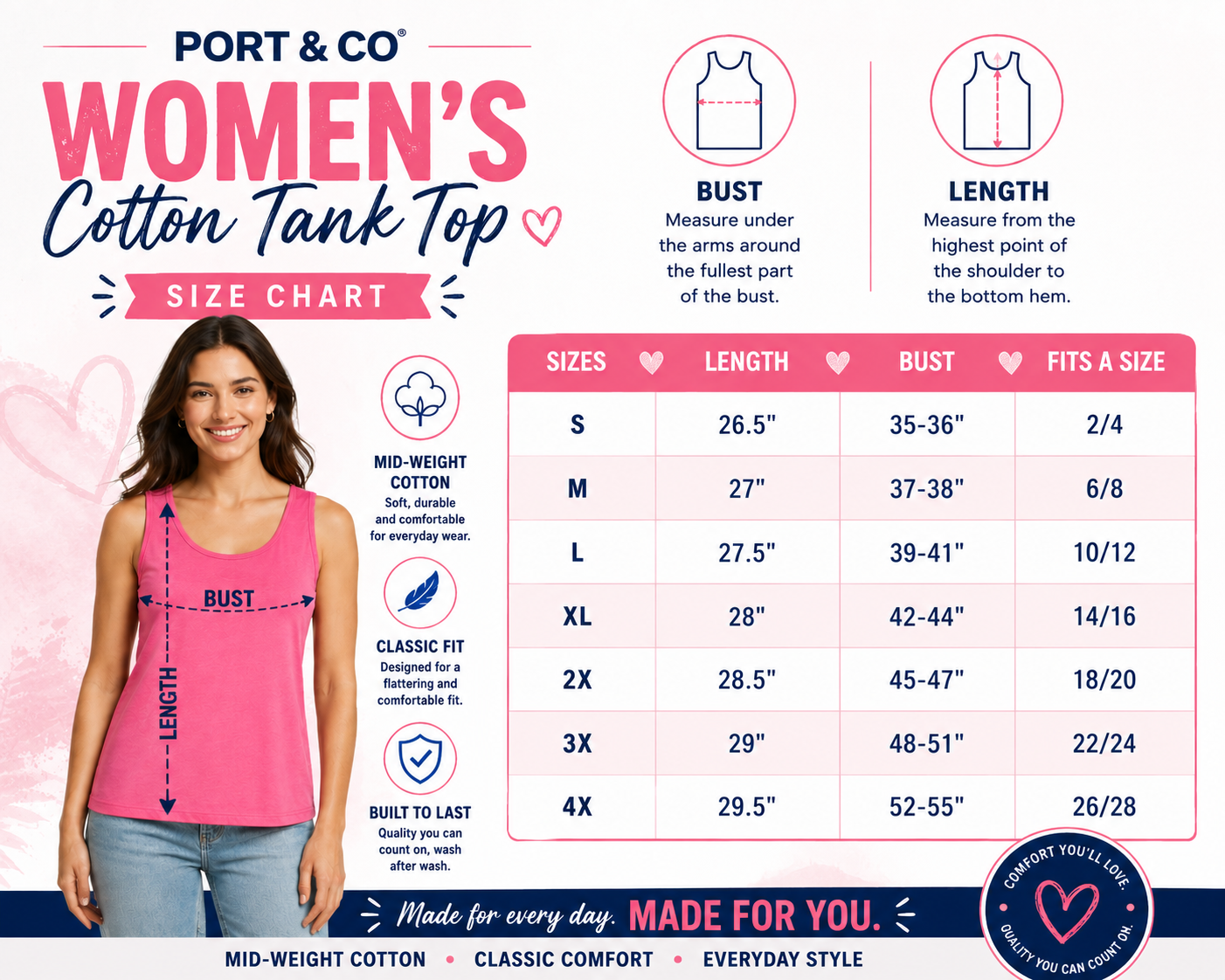 Custom Ladies Cotton Tank Top
