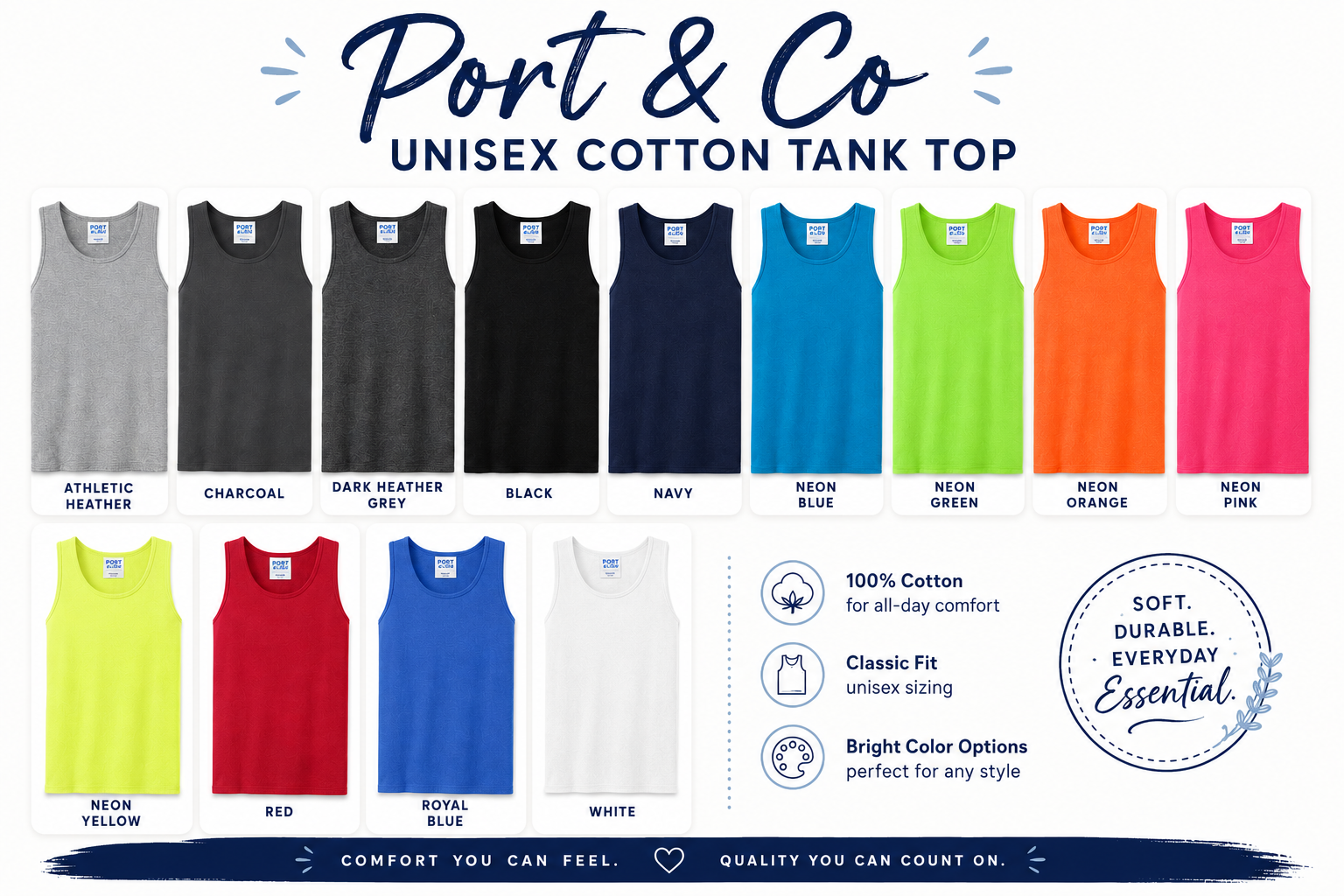 Adult Unisex Cotton Tank Top