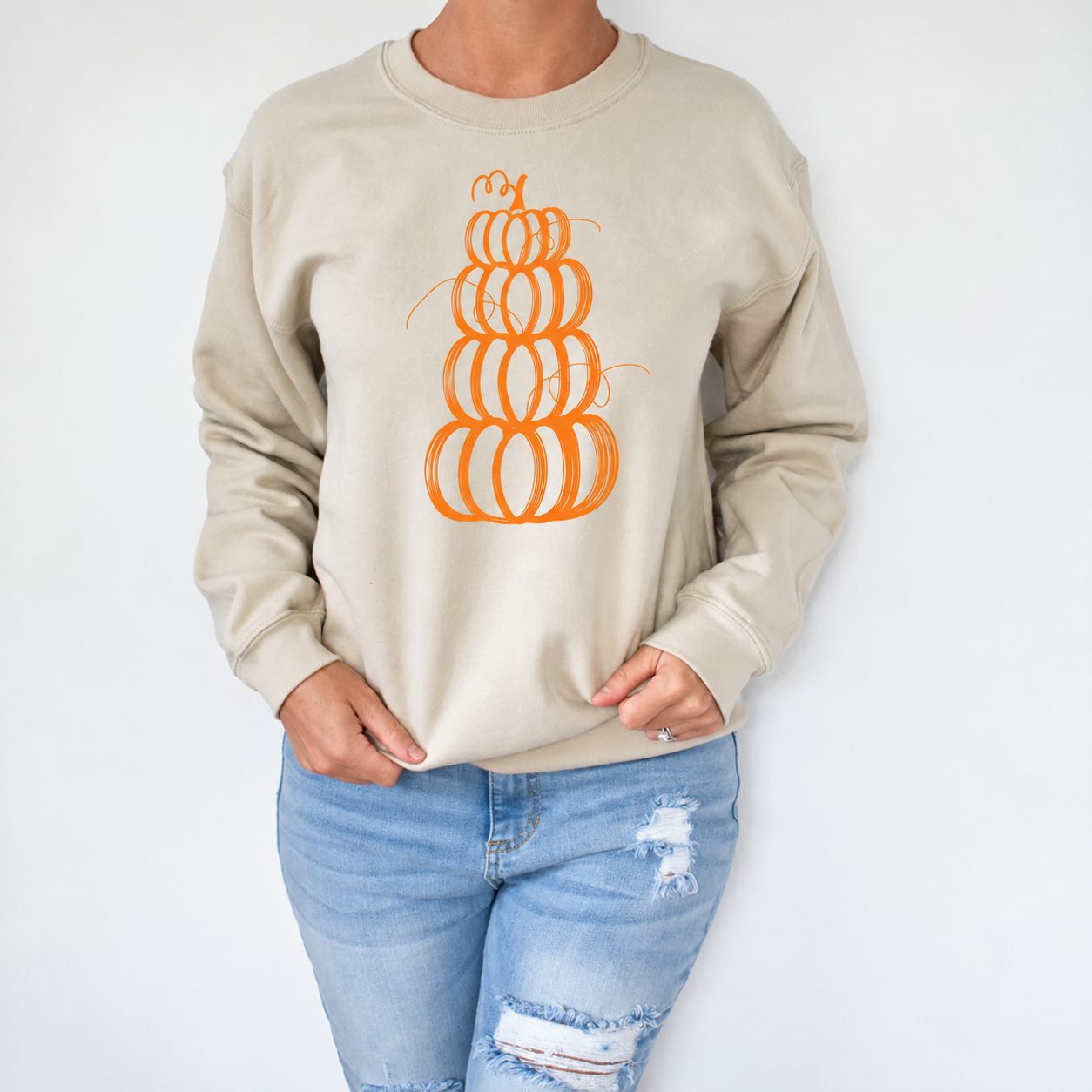 Pumpkin Tower Adult Pullover Sweatshirt