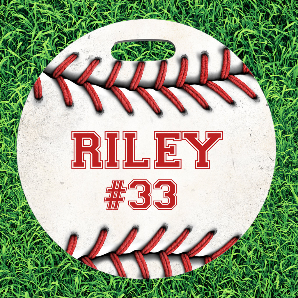 Custom Circle Baseball Bag Tag