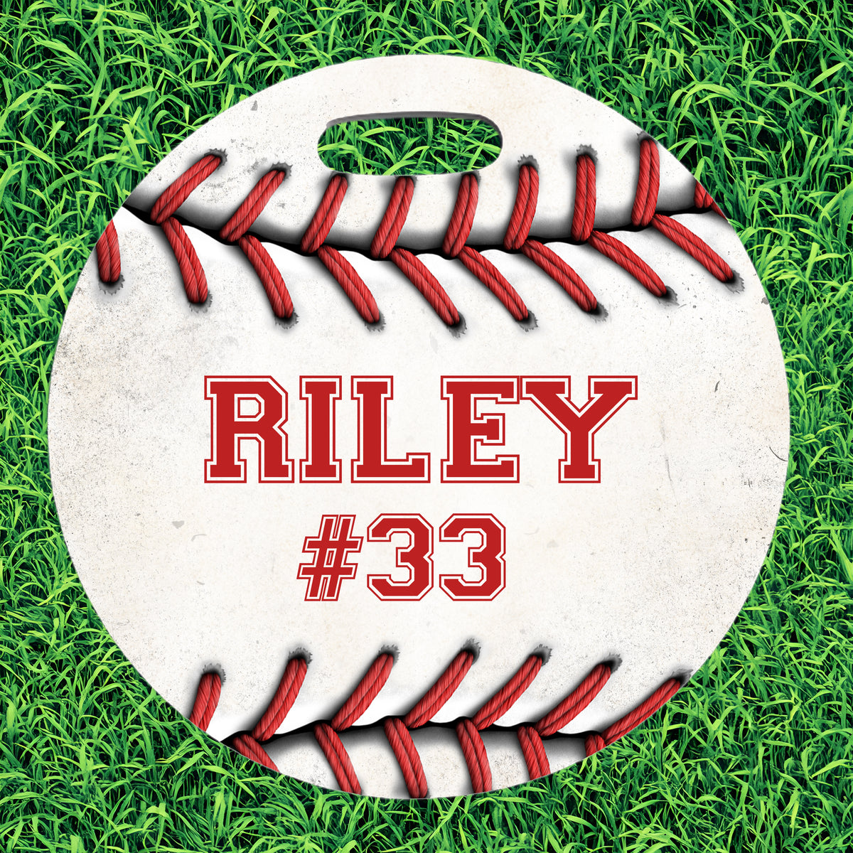 Custom Circle Baseball Bag Tag