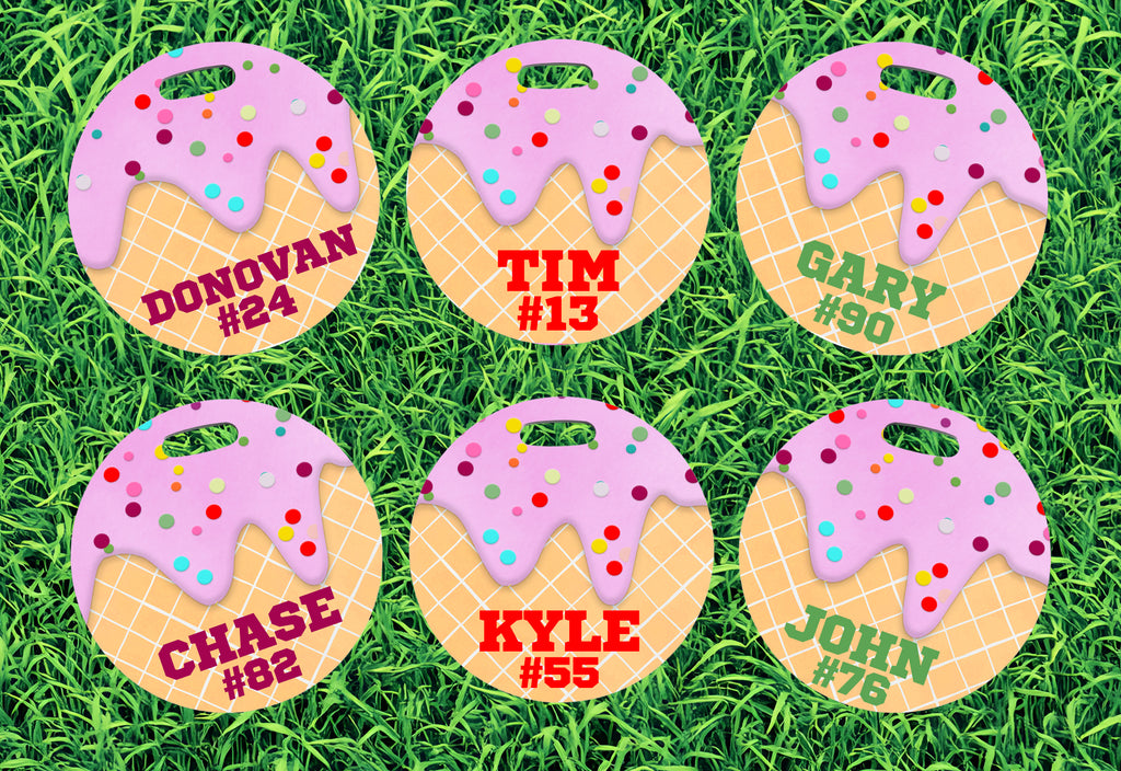 Custom Drip Circle Baseball Bag Tag