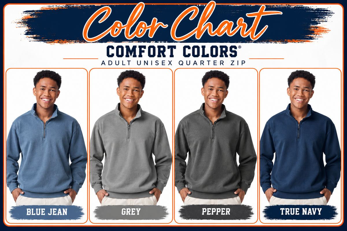 Vipers Unisex Adult Comfort Colors Quarter Zip