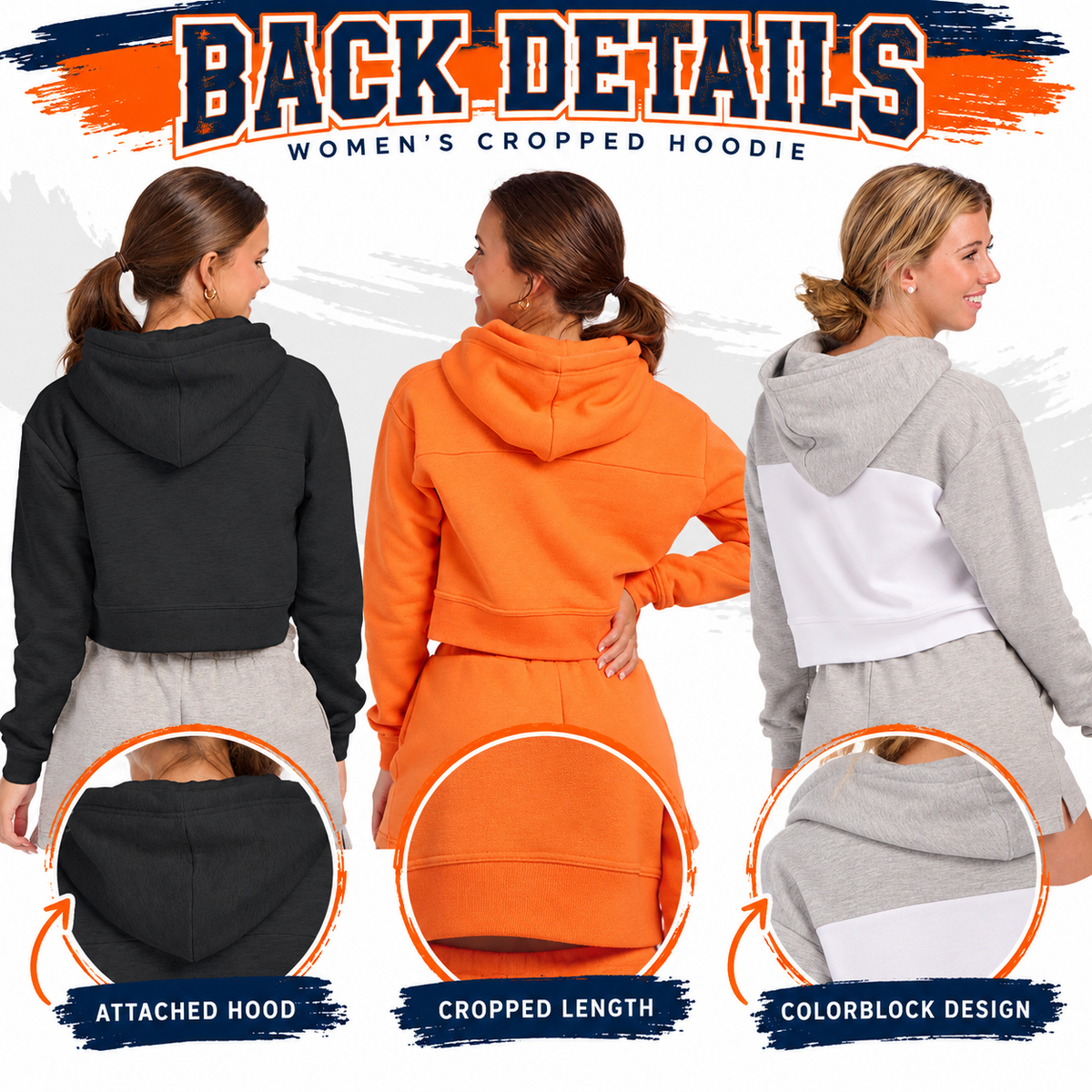 Women's Cropped Fleece Hoodie