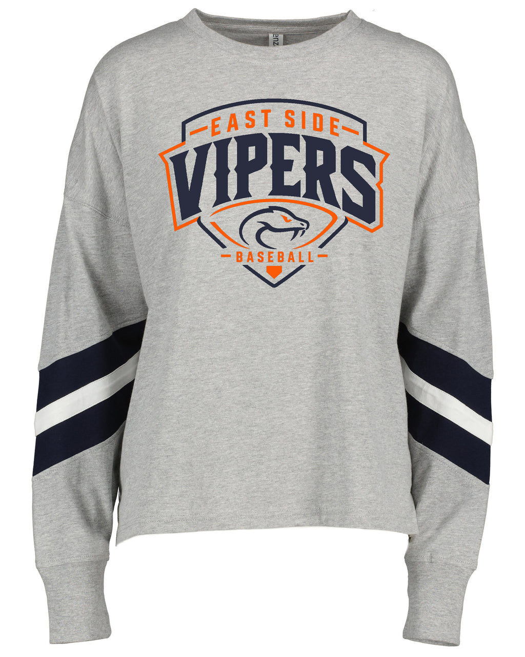 Ladies Essential Boxy Varsity Long Sleeve Tee