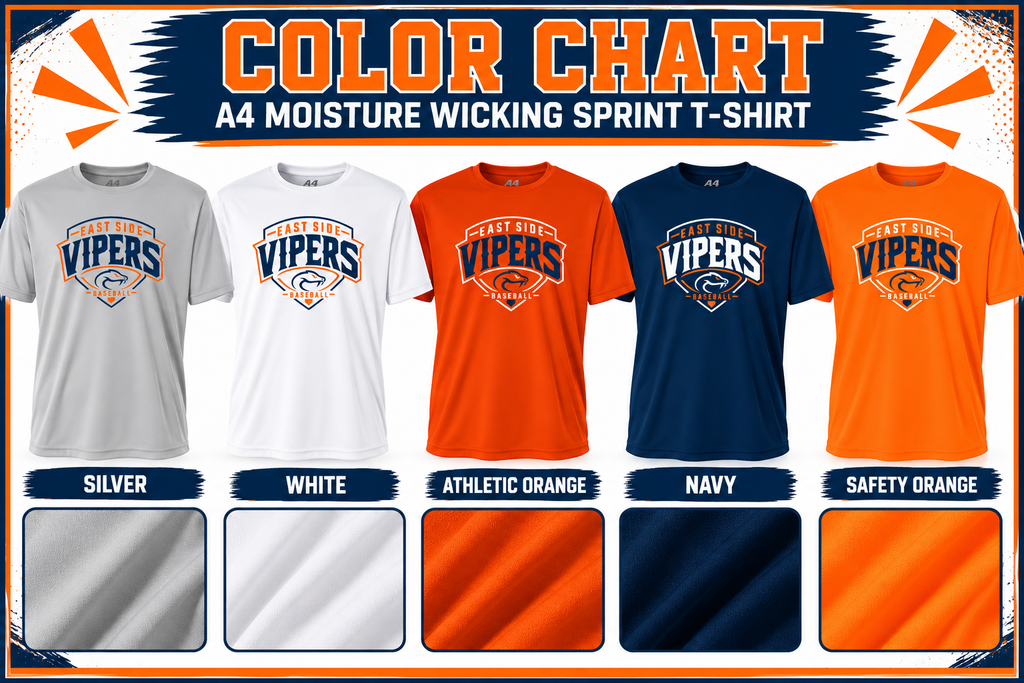 Vipers Unisex Youth & Adult Moisture Wicking T-Shirt