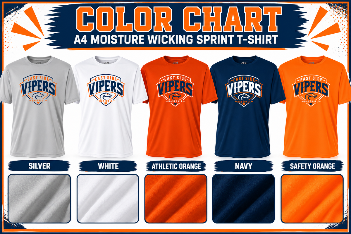 Vipers Unisex Youth & Adult Moisture Wicking T-Shirt