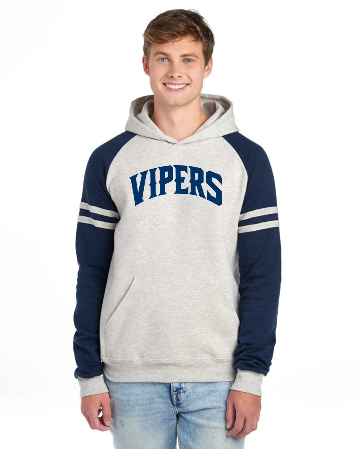 Vipers Unisex Varsity Color-Block Hooded Sweatshirt