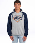 Unisex Color-Block Raglan Hooded Sweatshirt