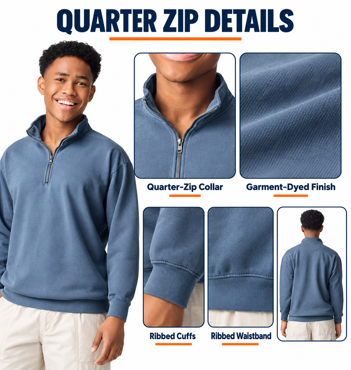 Unisex Adult Comfort Colors Quarter Zip