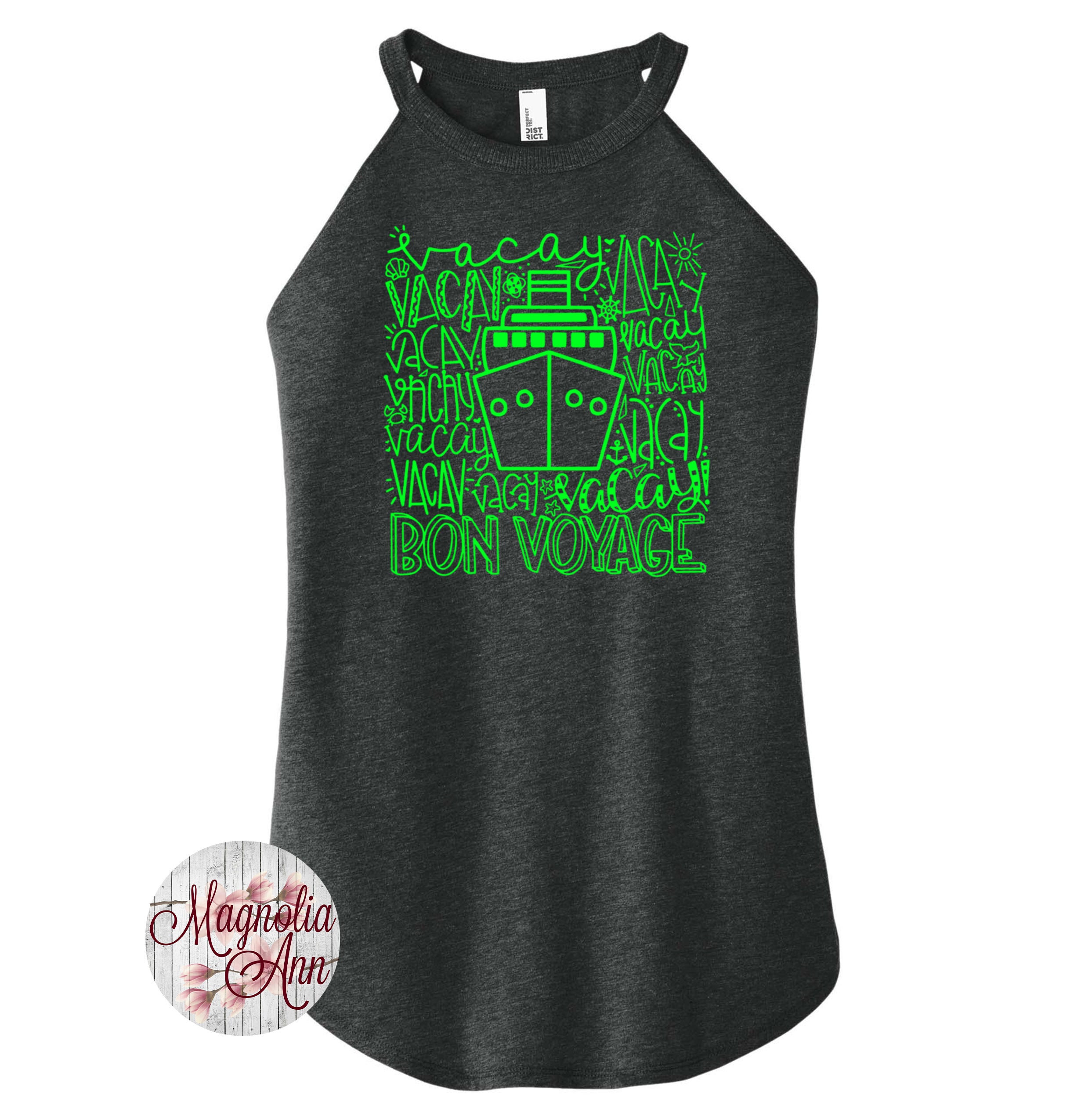 Vacay Bon Voyage Cruise Rocker Tank Top