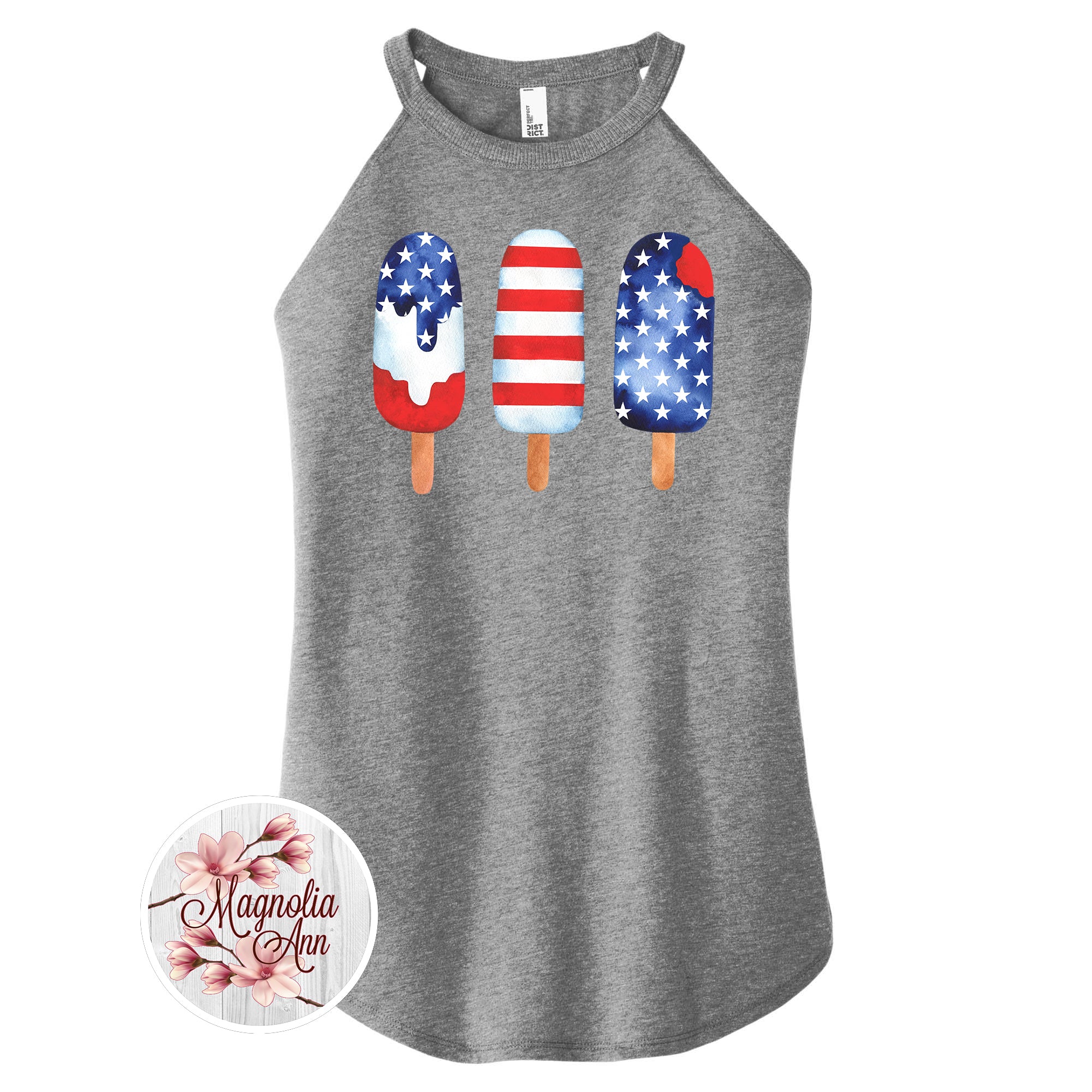 Patriotic Popsicles Rocker Tank Top