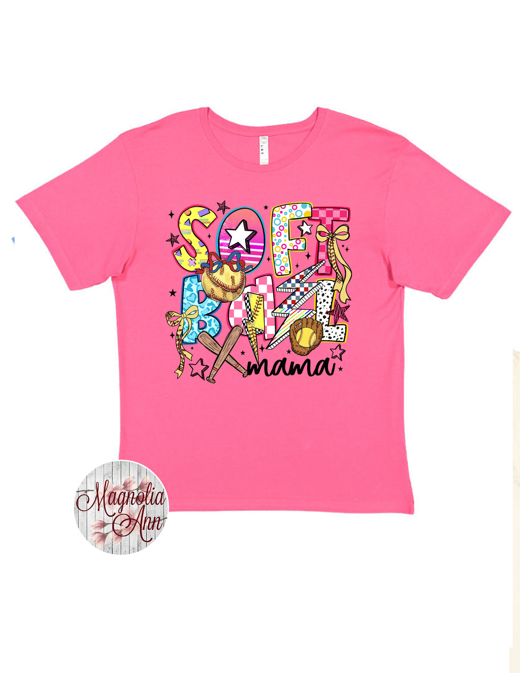 Softball Retro Icons Graphic T-Shirt