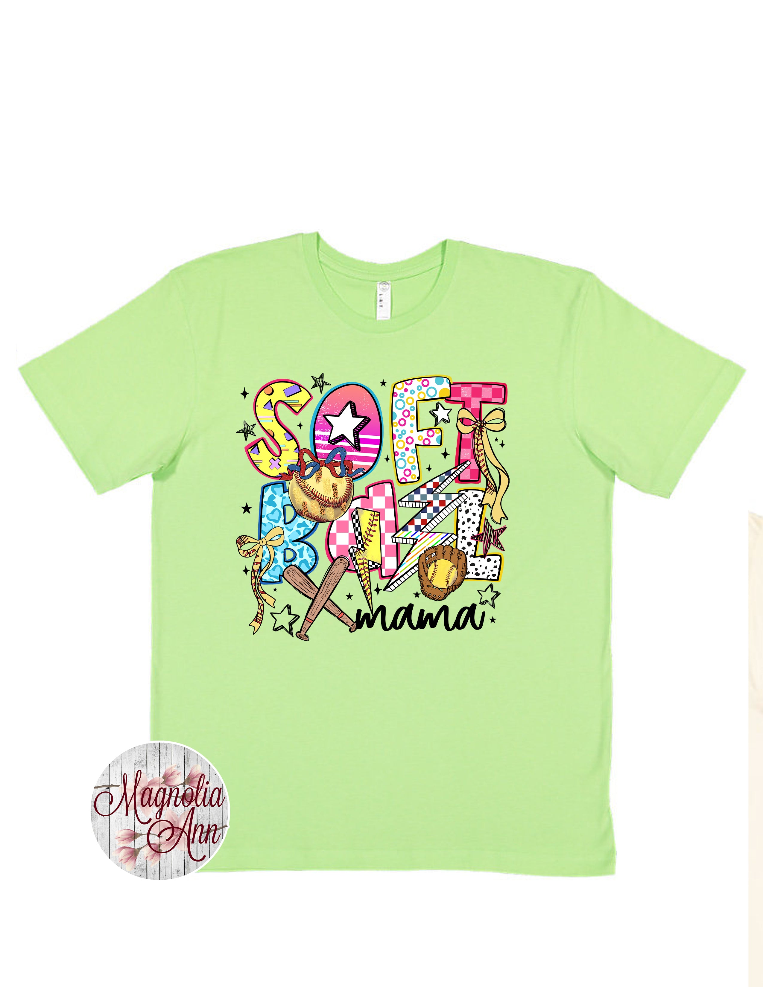 Softball Retro Icons Graphic T-Shirt