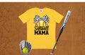 Softball Mama Bow Graphic T-Shirt