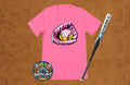 Softball Glove Ice Cream Drip Graphic T-Shirt