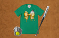 Softball Bow Ice Cream Drip Graphic T-Shirt