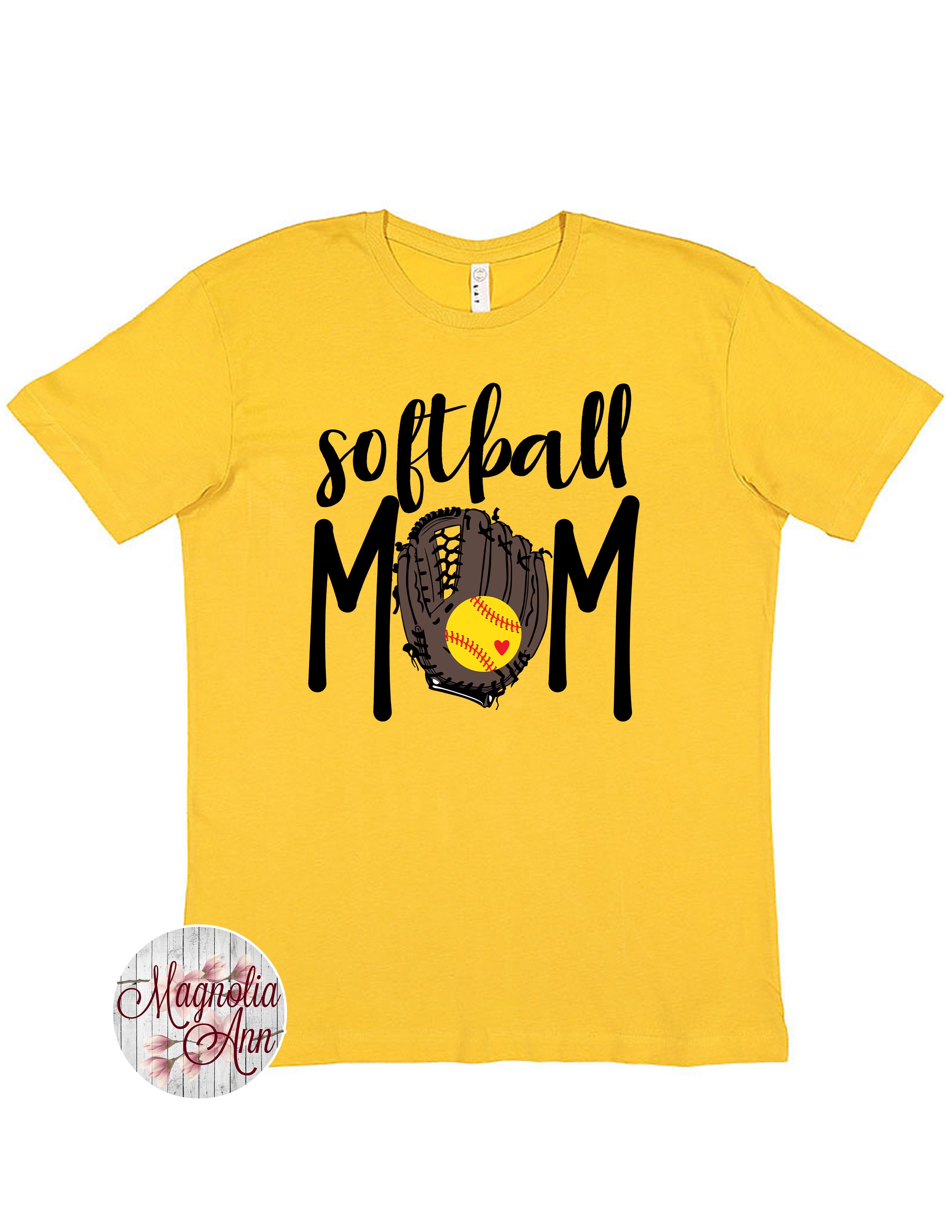 Softball Mom Glove Graphic T-Shirt