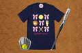 Softball Mama Bow Coquette Graphic T-Shirt